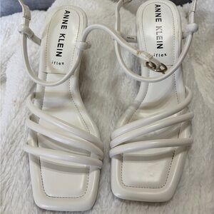 Anne Klein Ivory Strappy Sandals